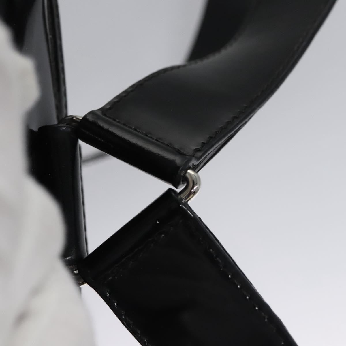 Gucci Vintage Bamboo Backpack Patent, BLACK, PATENT_LEATHER, Backpack