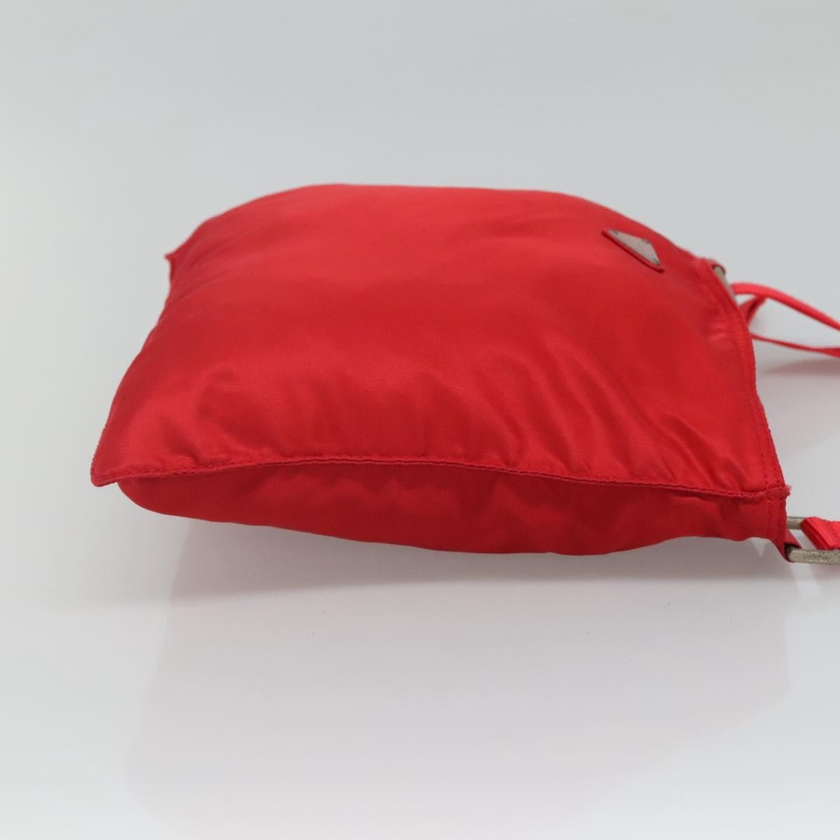 Prada Flat Messenger Bag Tessuto, Red, Nylon, Shoulder Bag