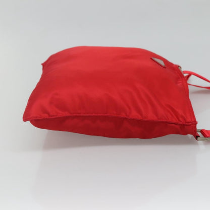Prada Flat Messenger Bag Tessuto, Red, Nylon, Shoulder Bag