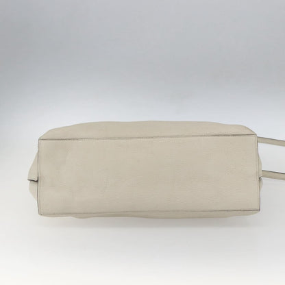 Gucci Bamboo Daily Top Handle Bag Leather, WHITE, LEATHER, Handbag