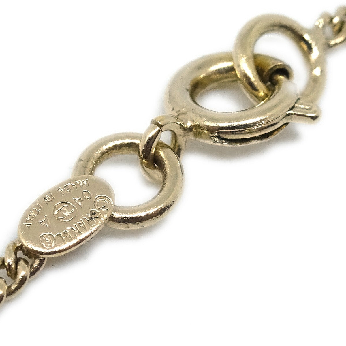 Chanel CC Pendant Necklace Multicolor Crystal Embellished Metal, GOLD, GOLD_PLATED, Necklace