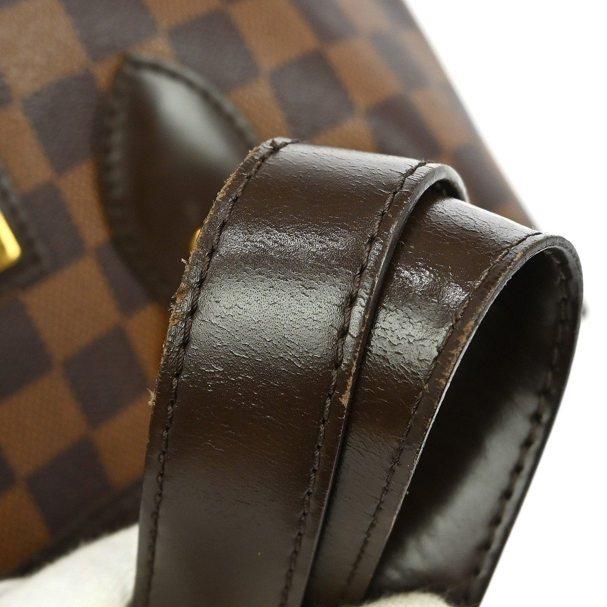 Louis Vuitton Hampstead Handbag Damier, BROWN, CANVAS, Tote bag