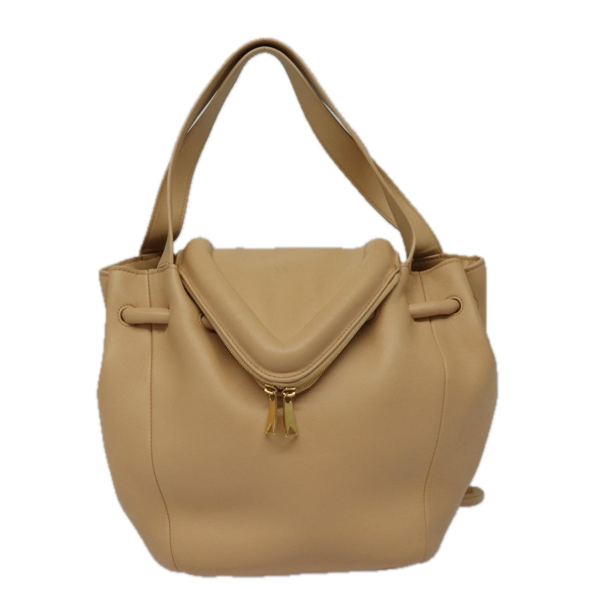 Bottega Veneta Beak Tote Bag Leather, BEIGE, LEATHER, Tote bag