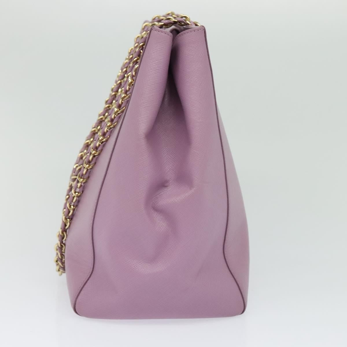 Salvatore Ferragamo Vara Bow Chain Tote Leather, PURPLE, LEATHER, Tote bag