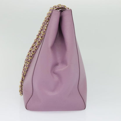 Salvatore Ferragamo Vara Bow Chain Tote Leather, PURPLE, LEATHER, Tote bag