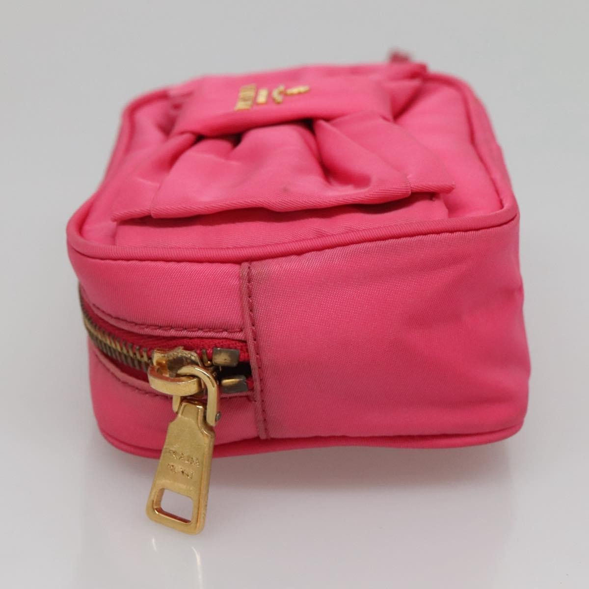 Prada Bow Camera Crossbody Bag Tessuto, PINK, NYLON, Clutche & pouche