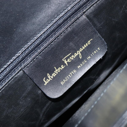 Salvatore Ferragamo Wanda Handbag Leather, BLACK, LEATHER, Handbag