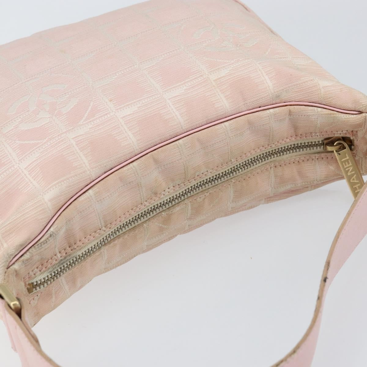 Chanel Travel Line Zip Hobo Nylon, PINK, NYLON, Shoulder bag