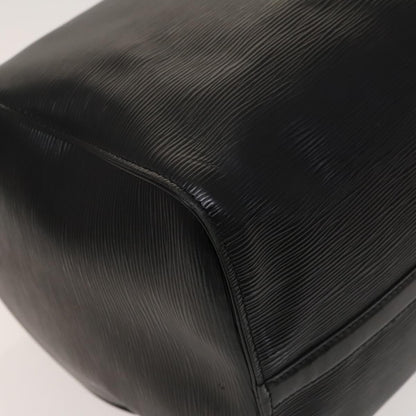Louis Vuitton Keepall Bag Epi Leather, BLACK, LEATHER, Travel bag