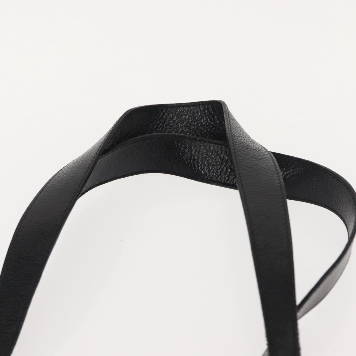 Salvatore Ferragamo Gancini Tote Leather, BLACK, LEATHER, Tote bag