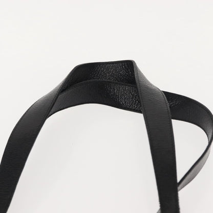 Salvatore Ferragamo Gancini Tote Leather, BLACK, LEATHER, Tote bag