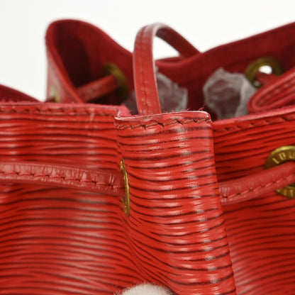 Louis Vuitton Petit Noe Handbag Epi Leather, RED, LEATHER, Shoulder bag