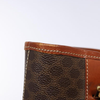 Celine Vintage Macadam Shopper Tote Coated Canvas, BROWN, CANVAS, Tote bag