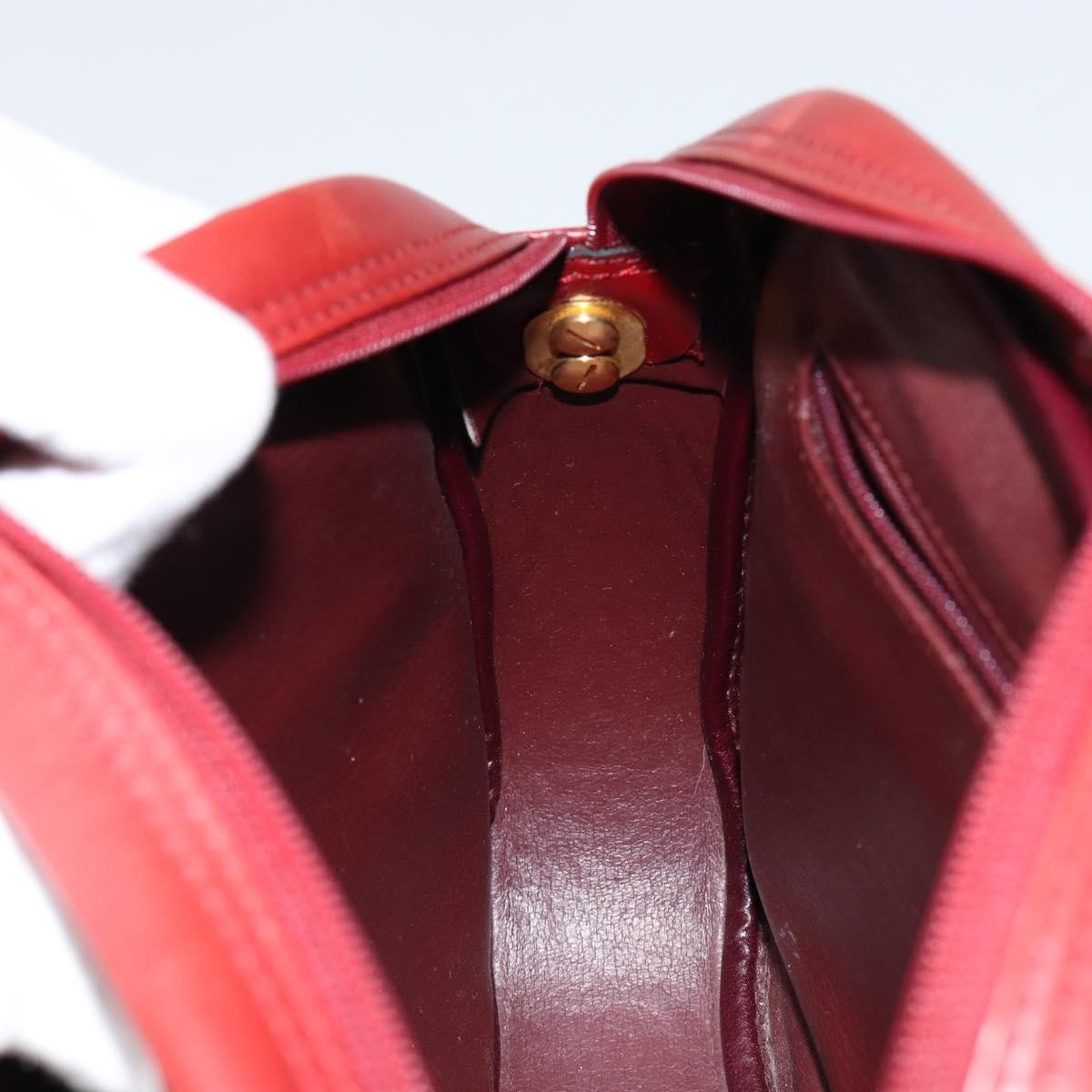 Christian Dior Vintage Shoulder Bag Leather, RED, LEATHER, Shoulder bag