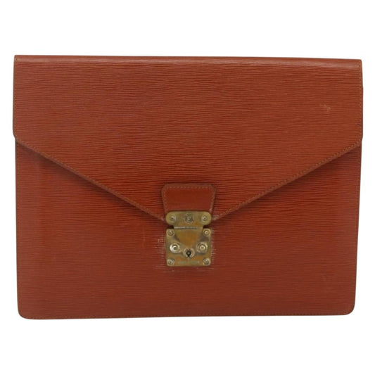 Louis Vuitton Porte-Documents Senateur Bag Epi Leather, Brown, Leather, Clutch