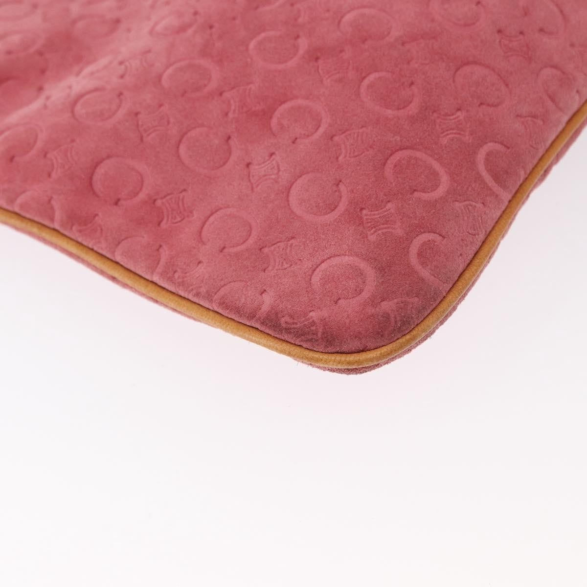 Celine C Macadam Shoulder bag Suede, PINK, SUEDE, Shoulder bag