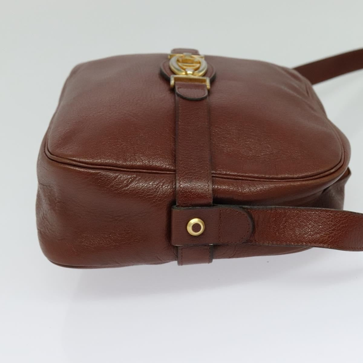 Christian Dior CD Shoulder bag Leather, BROWN, LEATHER, Shoulder bag