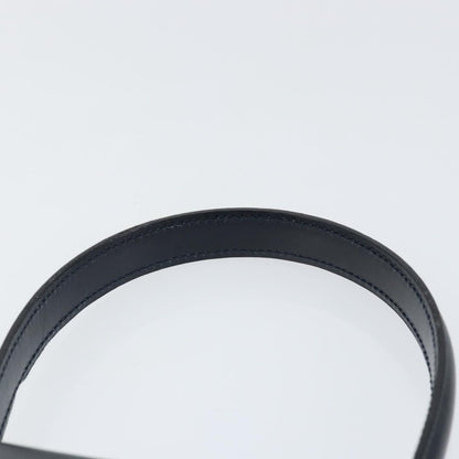 Celine Circle Logo Handbag Leather, NAVY, LEATHER, Handbag