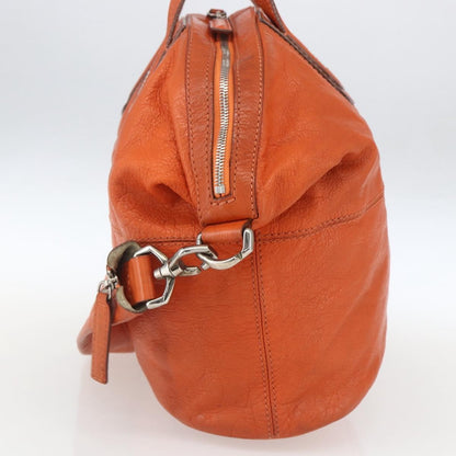 Givenchy Nightingale Satchel Leather, ORANGE, LEATHER, Handbag