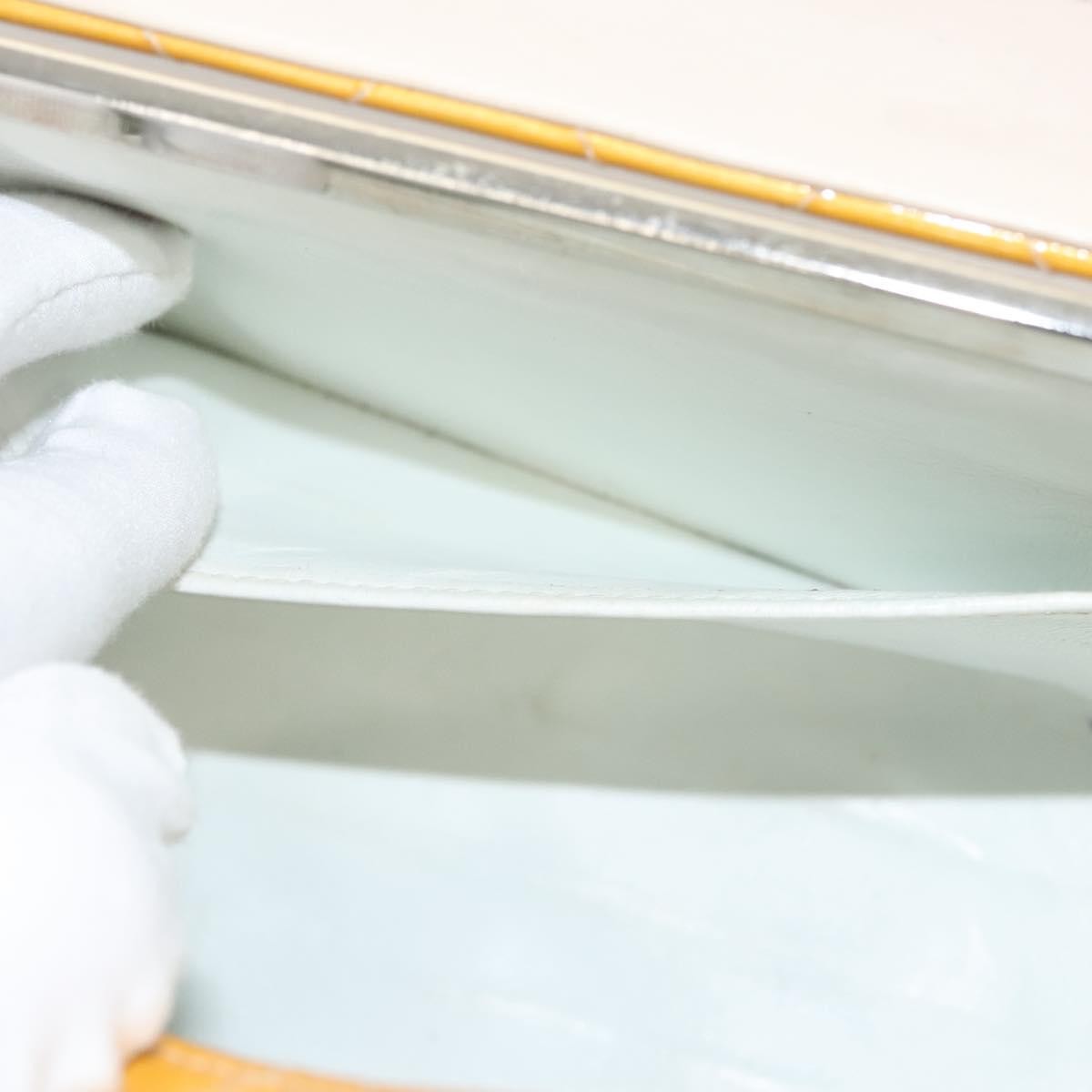 Chanel Vintage Metal Box Bag Quilted Lambskin, YELLOW, PATENT_LEATHER, Handbag