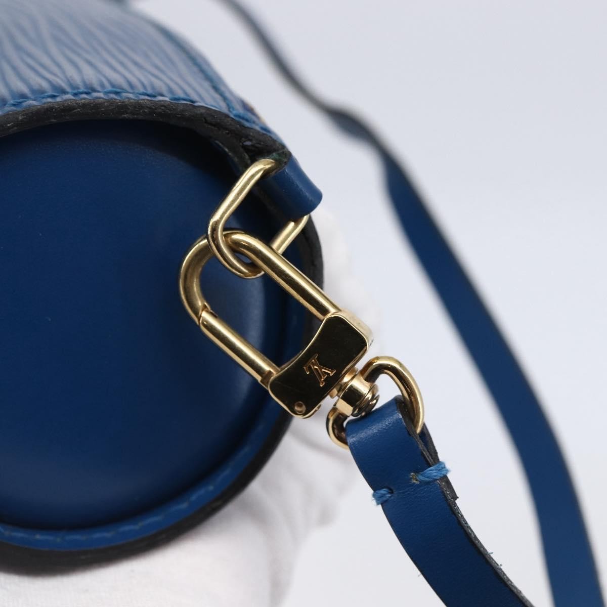 Louis Vuitton Soufflot Pochette Epi Leather, BLUE, LEATHER, Clutche & pouche