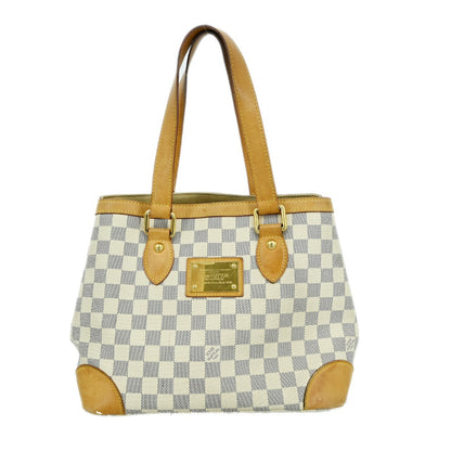 Louis Vuitton Hampstead Handbag Damier, WHITE, CANVAS, Tote bag