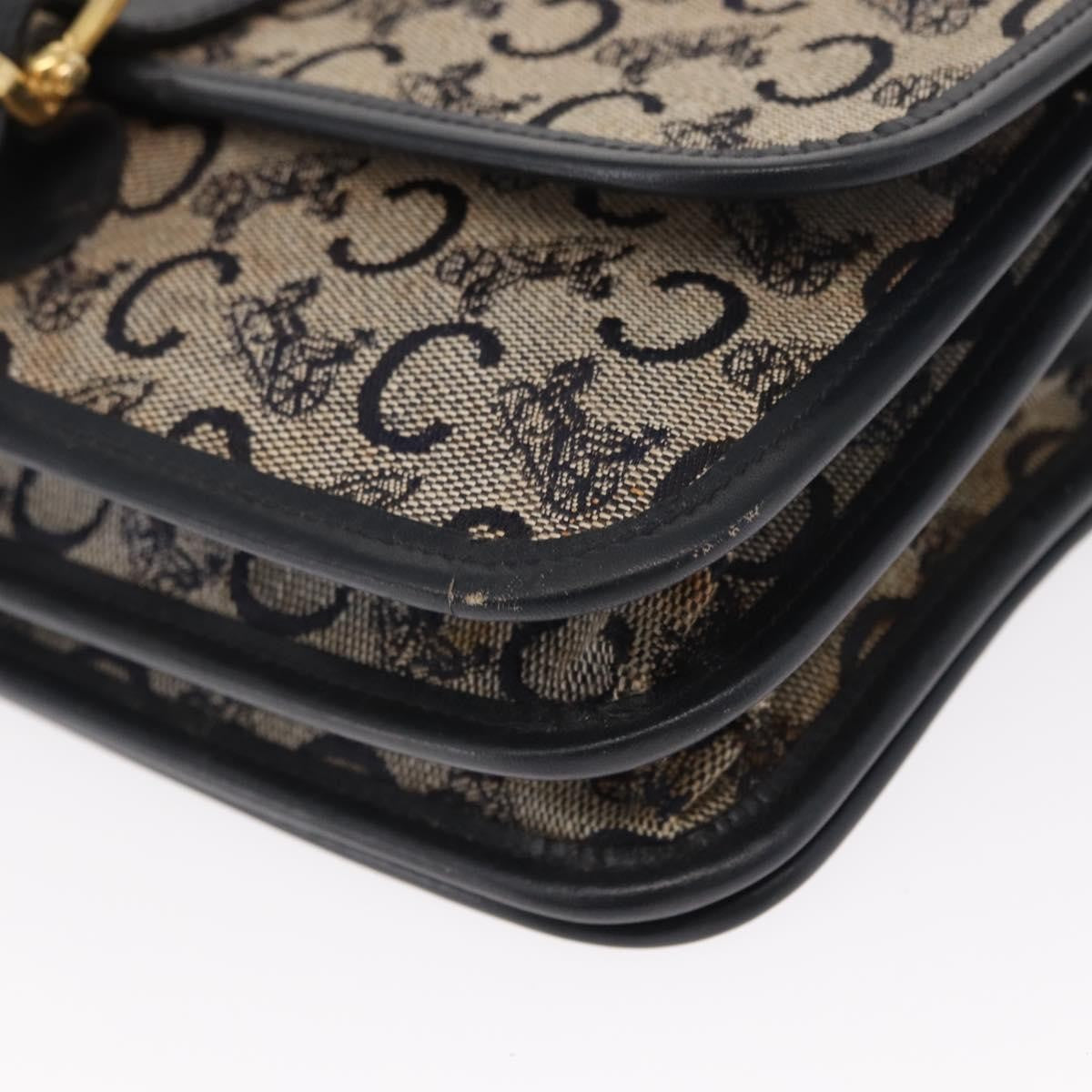 Celine C Sulky Shoulder bag Canvas, NAVY, CANVAS, Shoulder bag