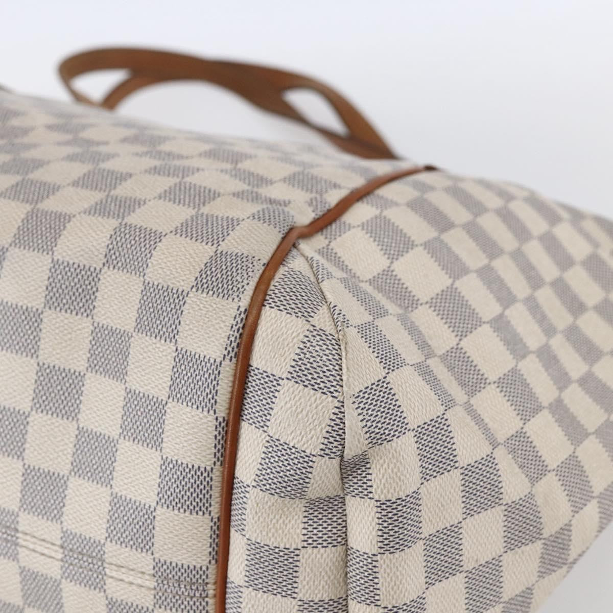Louis Vuitton Totally Handbag Damier azur, WHITE, CANVAS, Tote bag