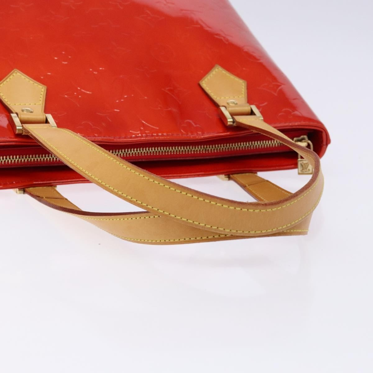Louis Vuitton Houston Handbag Monogram Vernis, RED, PATENT_LEATHER, Handbag