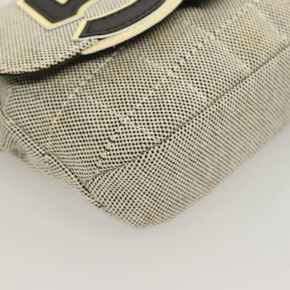 Chanel Camellia No.5 Flap Bag Canvas, GRAY, CANVAS, Handbag