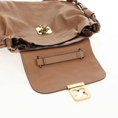 Chloe Elsie Convertible Satchel Leather, BEIGE, LEATHER, Handbag
