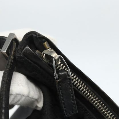 Gucci Vintage Zip Hobo GG Canvas and Leather, BLACK, CANVAS, Shoulder bag