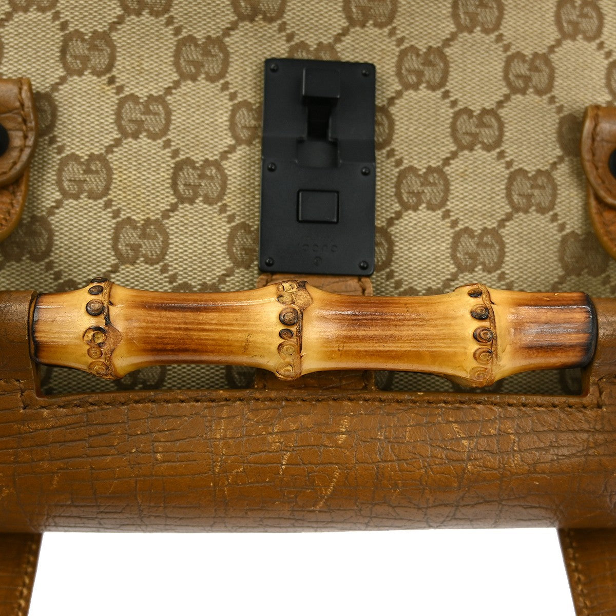 Gucci Bamboo Bullet Bag GG Canvas, BROWN, CANVAS, Shoulder bag