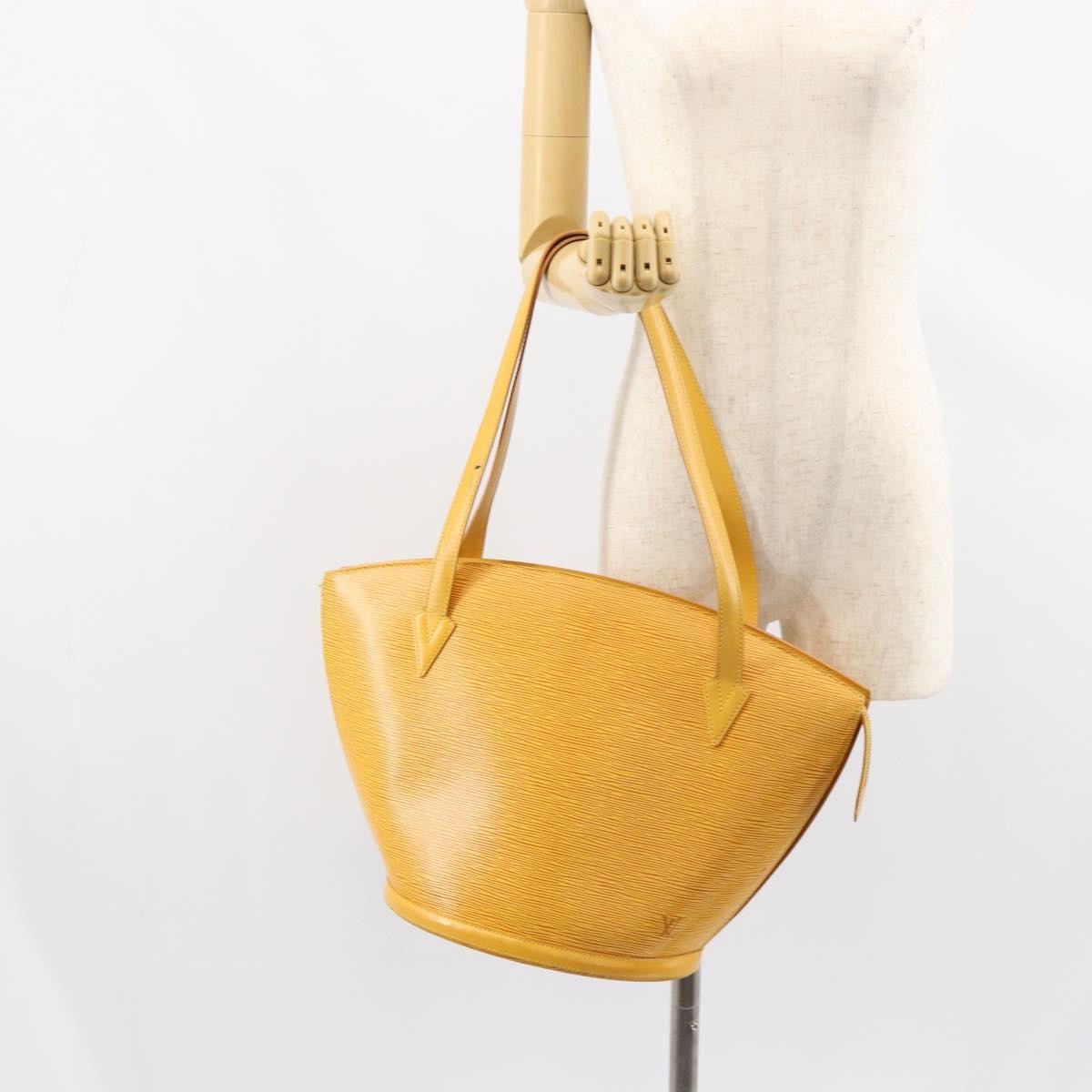 Louis Vuitton Saint Jacques Handbag Epi Leather, YELLOW, LEATHER, Shoulder bag