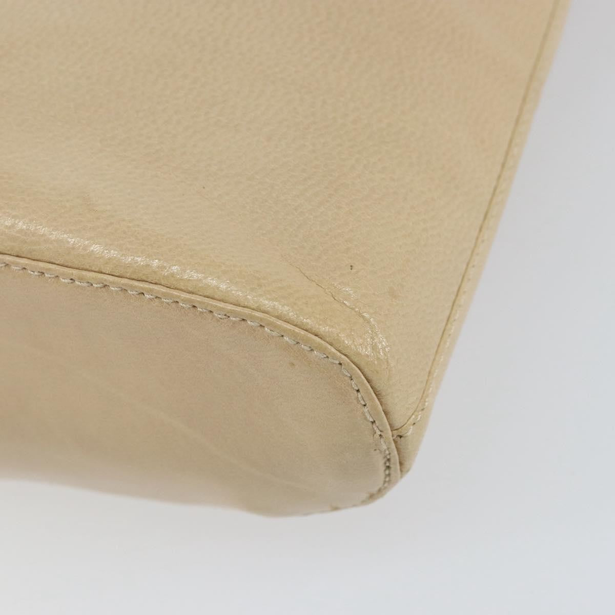 Prada Vintage Shoulder Bag Leather, BEIGE, LEATHER, Shoulder bag