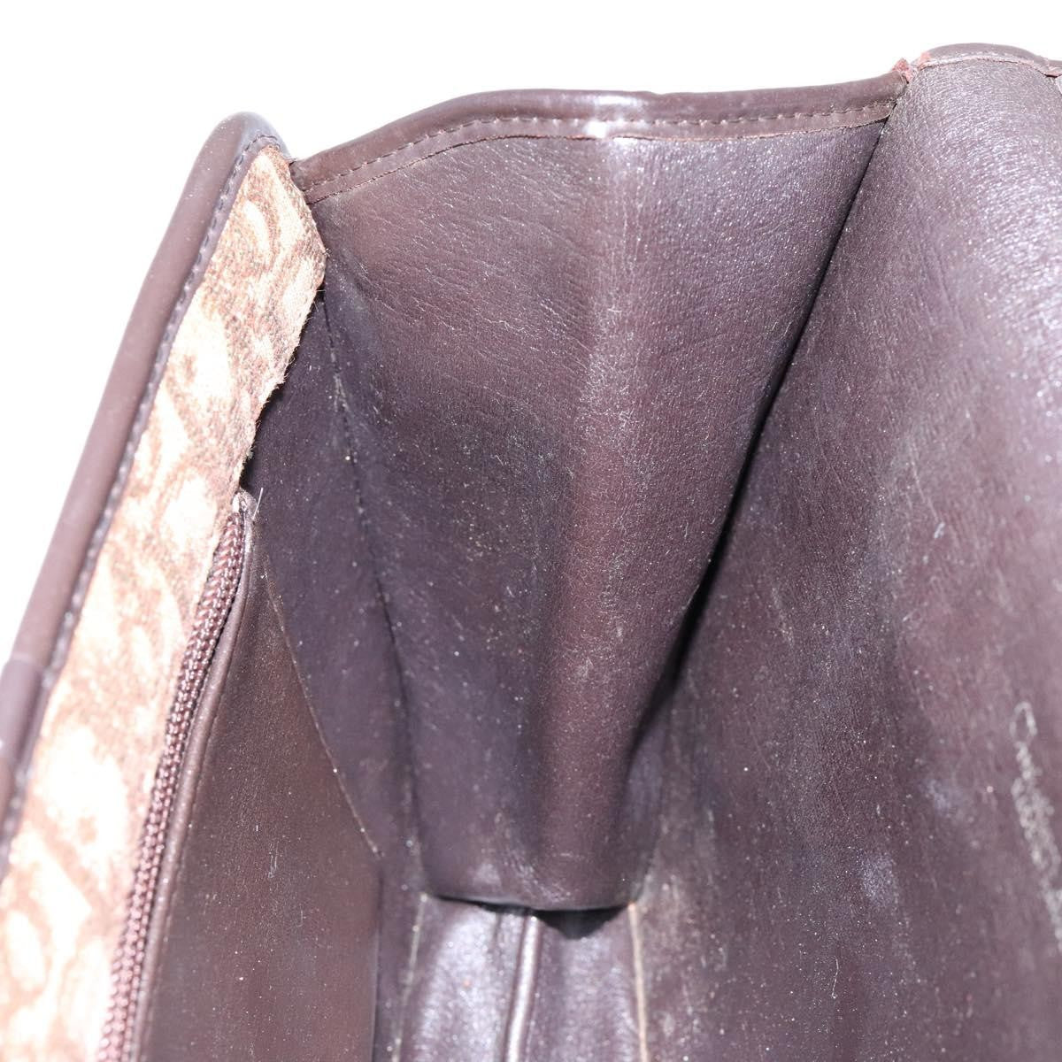 Christian Dior Vintage Trotter Pouch Diorissimo Canvas, BROWN, CANVAS, Clutche & pouche
