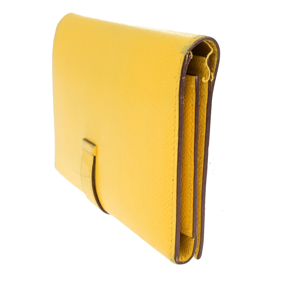 Hermes Bearn Trifold Wallet Epsom, YELLOW, LEATHER, Wallets