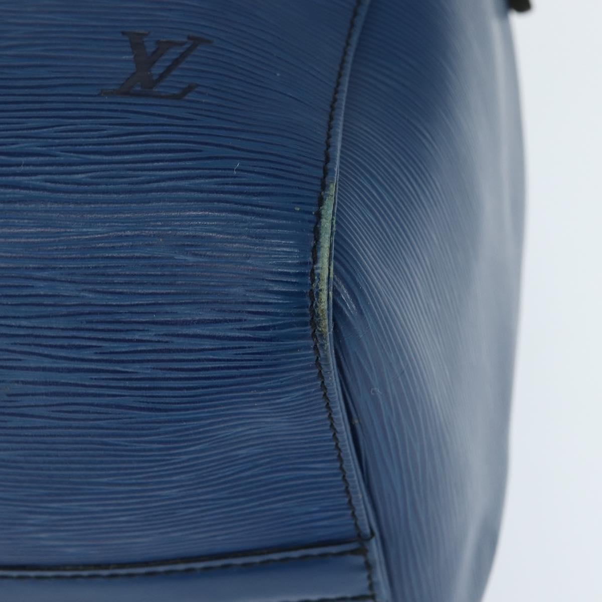 Louis Vuitton Keepall Bag Epi Leather, BLUE, LEATHER, Travel bag