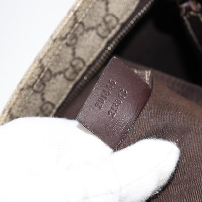 Gucci Flat Messenger Bag GG Canvas, BEIGE, CANVAS, Shoulder bag