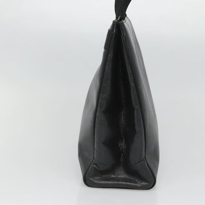 Salvatore Ferragamo Vintage Vara Bow Tote Lizard Embossed Leather, BLACK, LEATHER, Tote bag