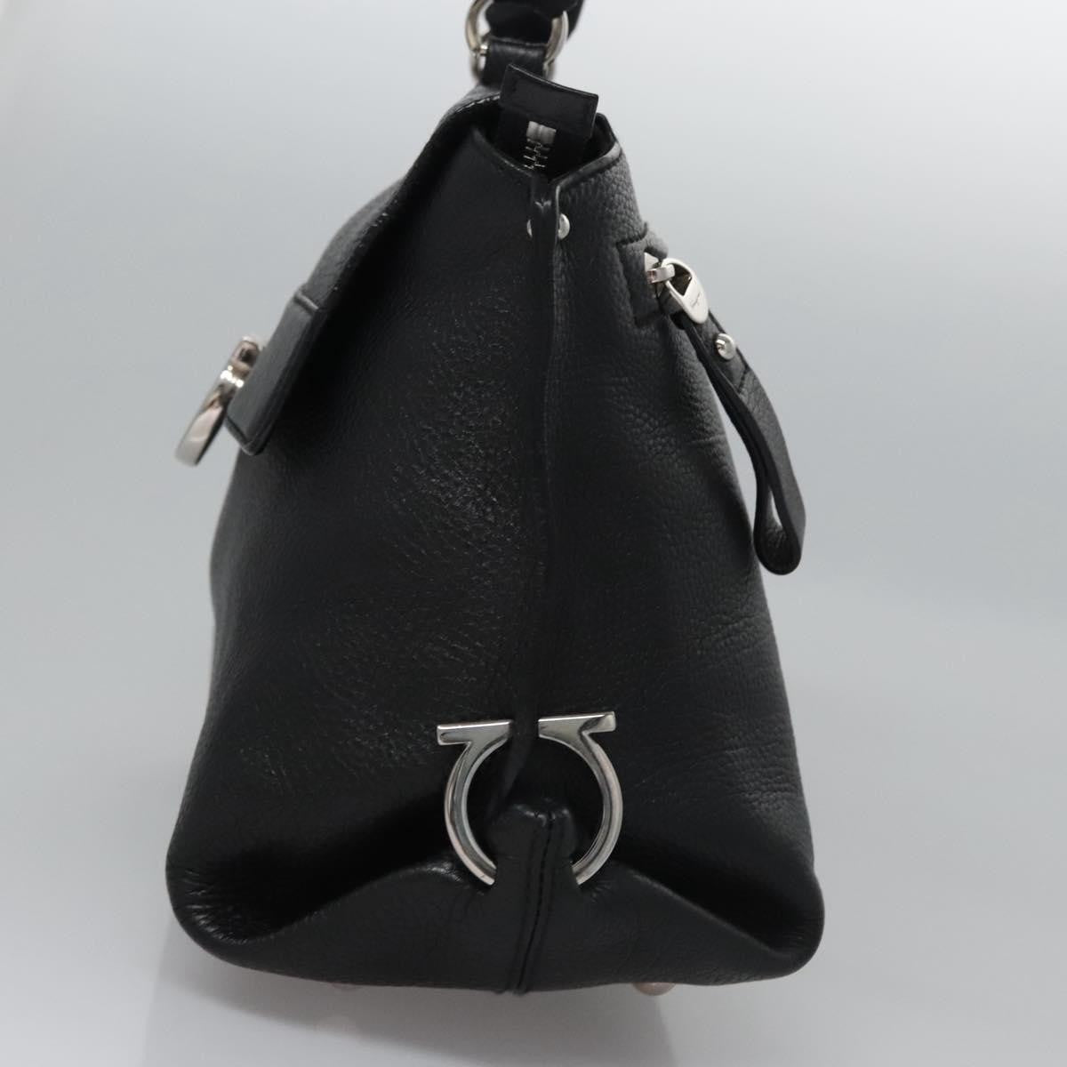 Salvatore Ferragamo Sofia Satchel Leather, BLACK, LEATHER, Handbag