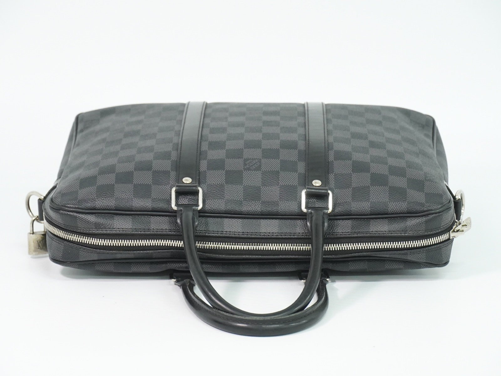 Louis Vuitton Porte-Documents Voyage Briefcase Damier Graphite, Gray, Canvas, Briefcase