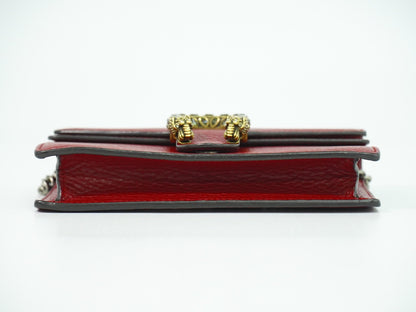Gucci Dionysus Bag Leather, RED, LEATHER, Crossbody bag