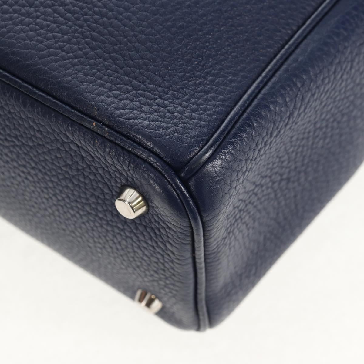 Christian Dior Diorissimo Tote Pebbled Leather, NAVY, LEATHER, Tote bag