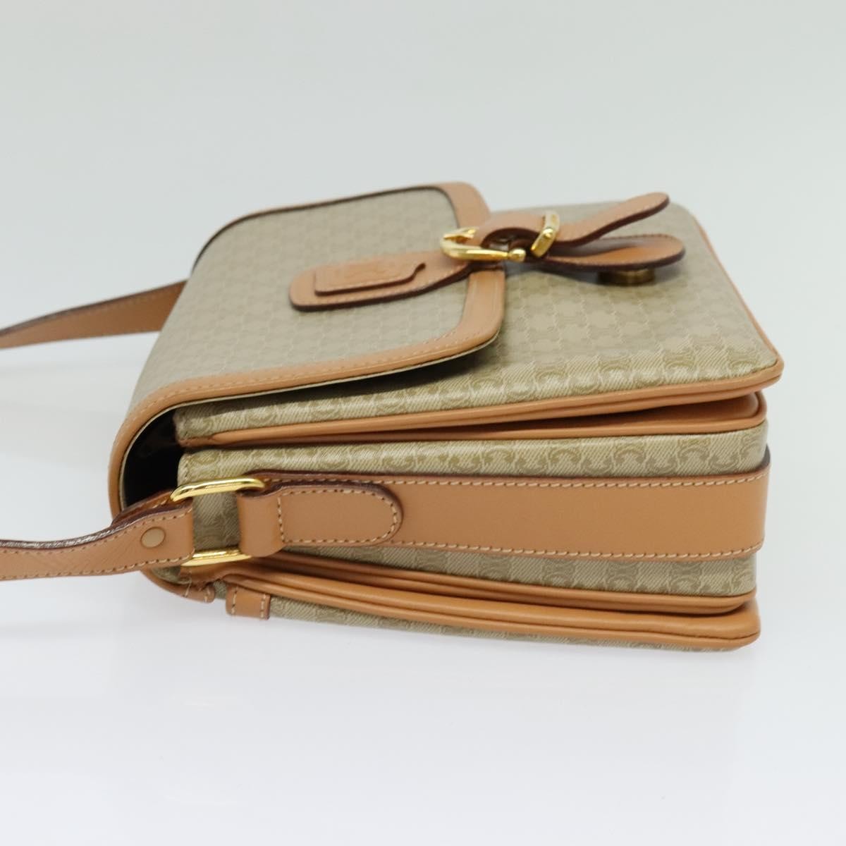 Celine Macadam Shoulder Bag PVC Leather, BEIGE, CANVAS, Shoulder bag