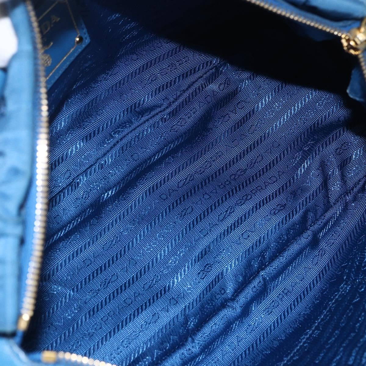 Prada Gaufre Convertible Satchel Tessuto, BLUE, NYLON, Handbag