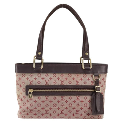 Louis Vuitton Lucille Handbag Mini Lin, RED, CANVAS, Handbag