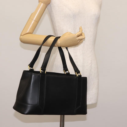 Burberry Vintage Tote Leather, BLACK, LEATHER, Tote bag
