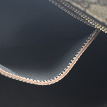 Gucci Zip Top Messenger Bag GG Coated Canvas, BROWN, CANVAS, Shoulder bag