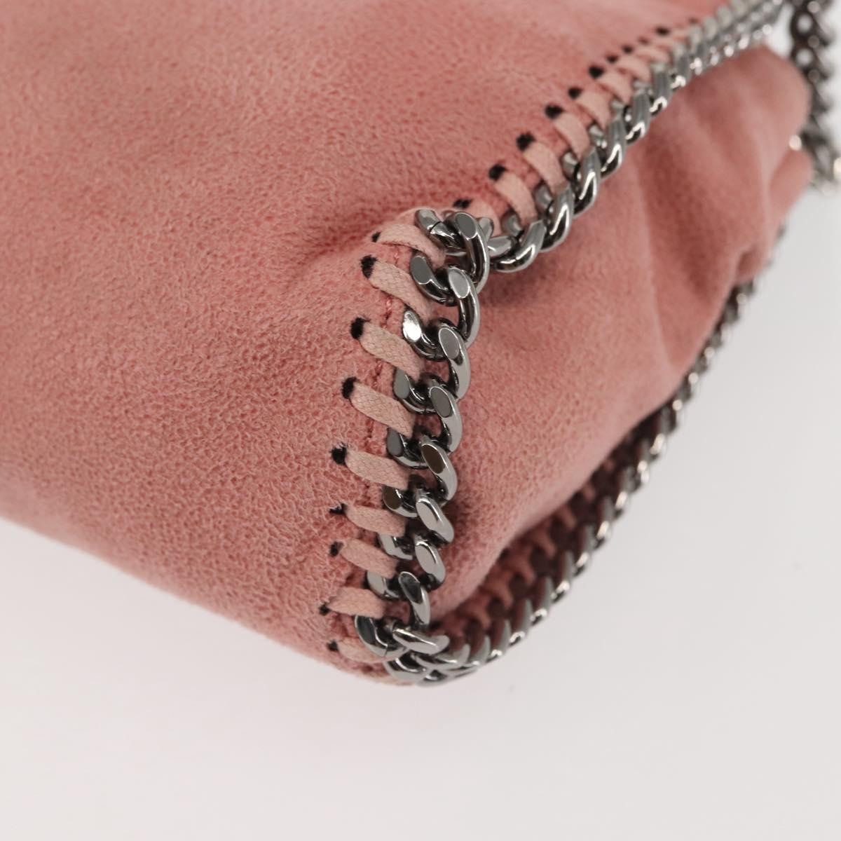 Stella McCartney Falabella Fold Over Crossbody Bag Suede, PINK, SUEDE, Crossbody bag